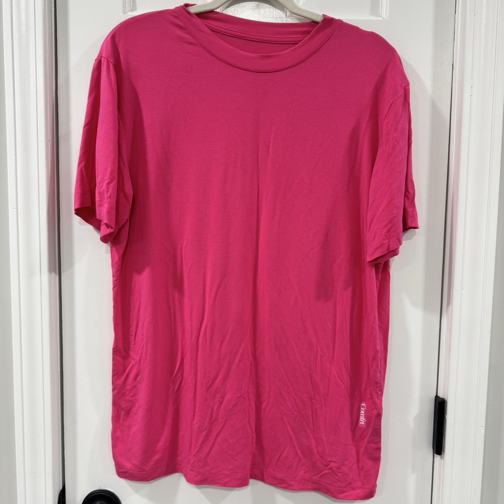 Comfrt Cloud Lounge Tee Hot Pink Oversized Sleep Shirt Women's Small Soft